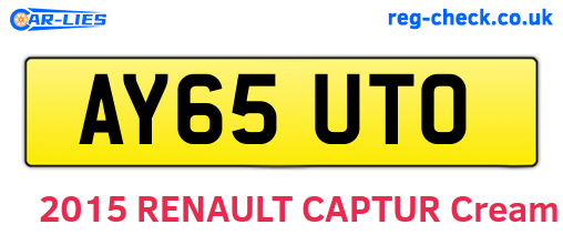 AY65UTO are the vehicle registration plates.