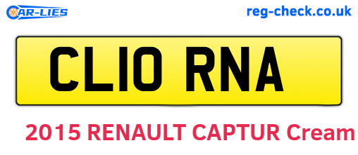 CL10RNA are the vehicle registration plates.