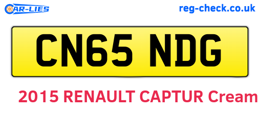 CN65NDG are the vehicle registration plates.