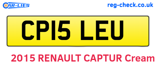CP15LEU are the vehicle registration plates.
