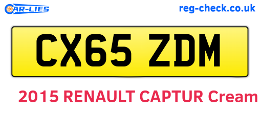 CX65ZDM are the vehicle registration plates.