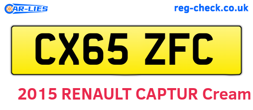 CX65ZFC are the vehicle registration plates.