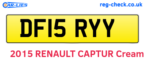 DF15RYY are the vehicle registration plates.