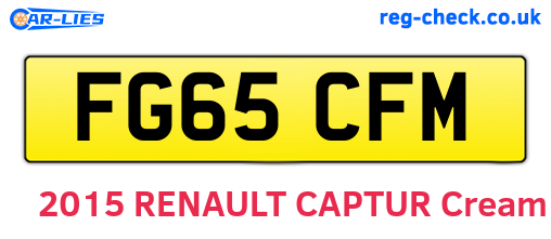 FG65CFM are the vehicle registration plates.