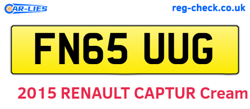 FN65UUG are the vehicle registration plates.