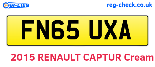 FN65UXA are the vehicle registration plates.