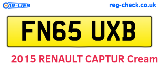 FN65UXB are the vehicle registration plates.