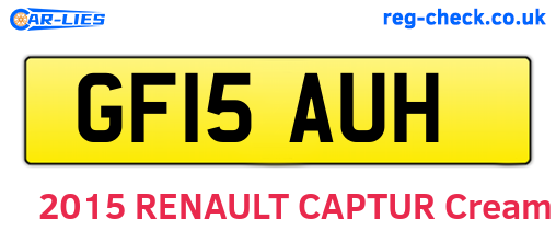 GF15AUH are the vehicle registration plates.