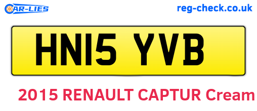 HN15YVB are the vehicle registration plates.