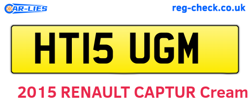 HT15UGM are the vehicle registration plates.