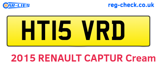 HT15VRD are the vehicle registration plates.