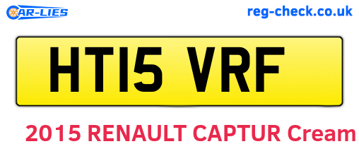HT15VRF are the vehicle registration plates.