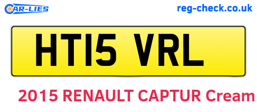 HT15VRL are the vehicle registration plates.
