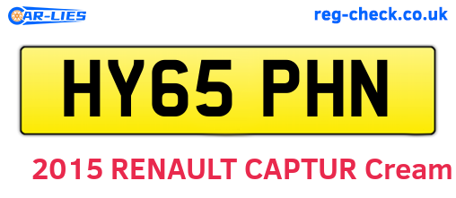 HY65PHN are the vehicle registration plates.