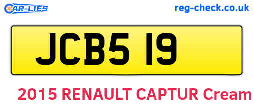 JCB519 are the vehicle registration plates.