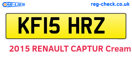 KF15HRZ are the vehicle registration plates.