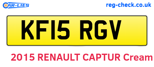 KF15RGV are the vehicle registration plates.