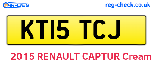 KT15TCJ are the vehicle registration plates.