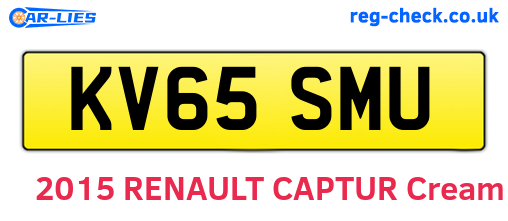 KV65SMU are the vehicle registration plates.