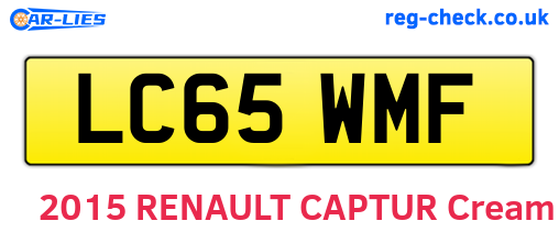 LC65WMF are the vehicle registration plates.