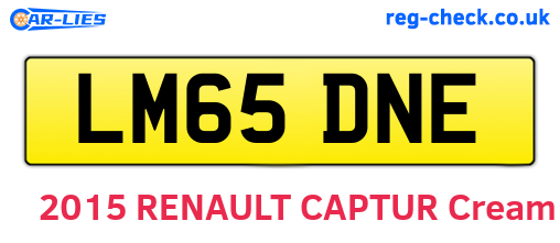 LM65DNE are the vehicle registration plates.
