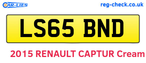 LS65BND are the vehicle registration plates.