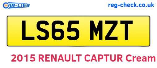 LS65MZT are the vehicle registration plates.
