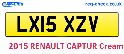 LX15XZV are the vehicle registration plates.