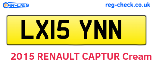 LX15YNN are the vehicle registration plates.