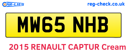MW65NHB are the vehicle registration plates.