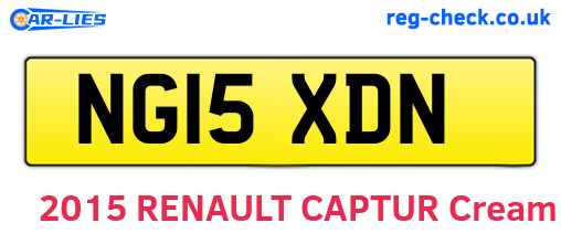 NG15XDN are the vehicle registration plates.
