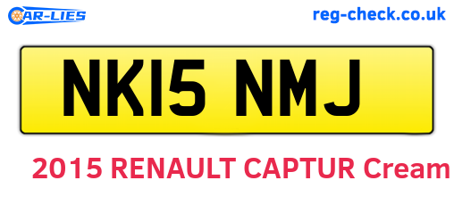 NK15NMJ are the vehicle registration plates.