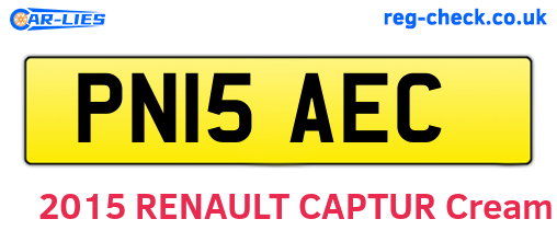 PN15AEC are the vehicle registration plates.