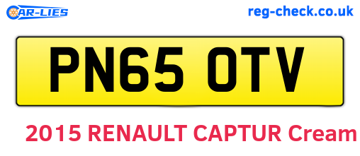 PN65OTV are the vehicle registration plates.