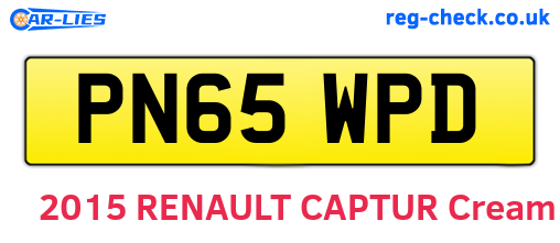 PN65WPD are the vehicle registration plates.
