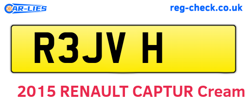 R3JVH are the vehicle registration plates.