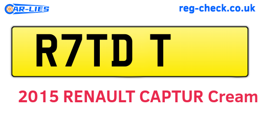 R7TDT are the vehicle registration plates.