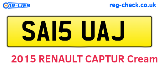 SA15UAJ are the vehicle registration plates.