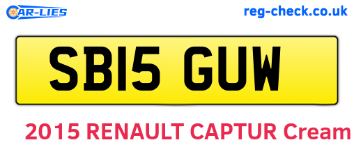 SB15GUW are the vehicle registration plates.
