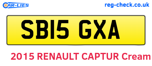 SB15GXA are the vehicle registration plates.