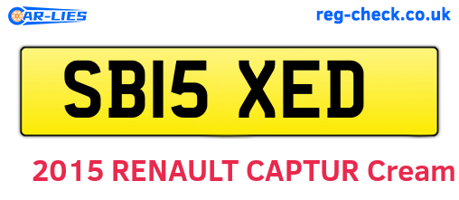 SB15XED are the vehicle registration plates.