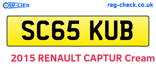 SC65KUB are the vehicle registration plates.