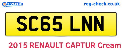 SC65LNN are the vehicle registration plates.