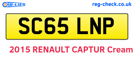 SC65LNP are the vehicle registration plates.