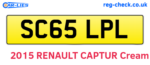 SC65LPL are the vehicle registration plates.