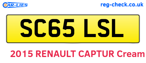 SC65LSL are the vehicle registration plates.