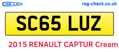 SC65LUZ are the vehicle registration plates.