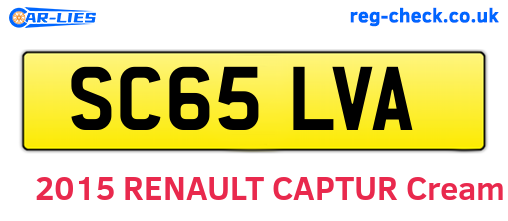 SC65LVA are the vehicle registration plates.