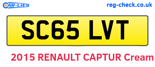 SC65LVT are the vehicle registration plates.