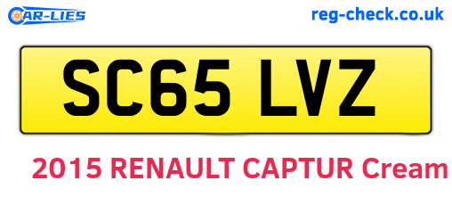 SC65LVZ are the vehicle registration plates.